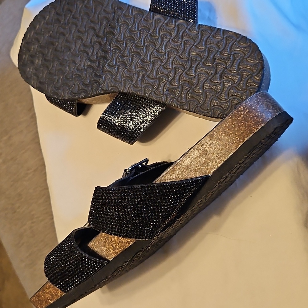 Torrid BLACK rhinestone Sandals SIZE 7 - Picture 6 of 9